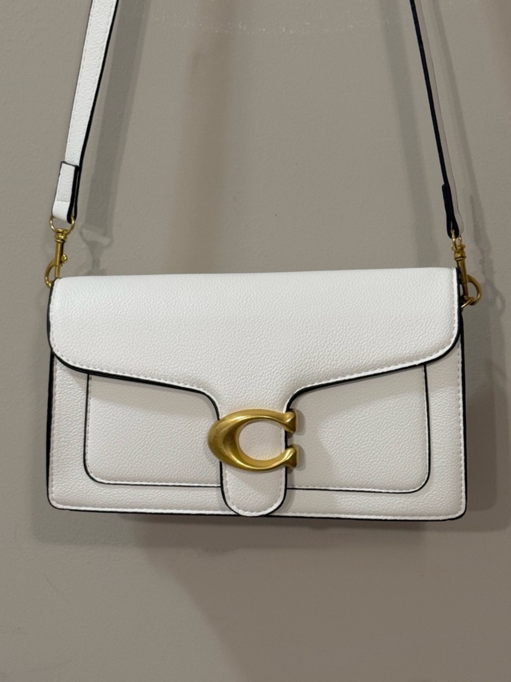 Coach Tabby 20 Shoulder Bag Chalk White Gold Hardware Crossbody Mini